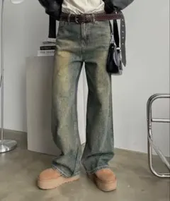 SHAGGIE オーロララインストーンデニム