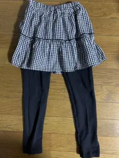 Bee チェック柄フリルレギンスセット 140