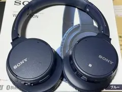 SONY WH-CH700N ワイヤレスヘッドホン 本体 ブルー　美品中古のサムネイル