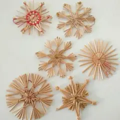 ヒンメリ　クリスマスツリー装飾　ストロースター　麦藁