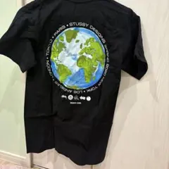 Stussy 地球グラフィック Tシャツ S ブラック