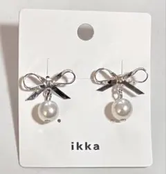 美品⭐︎パール風リボンピアス