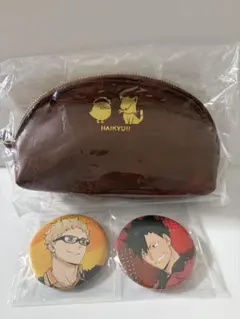 【ハイキュー‼︎】劇場版/ゴミ捨て場の決戦/アニメイト特典/ポーチ&缶バッジ