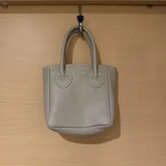 YOUNG&OLSENグレーベージュ レザー ミニハンドバッグ