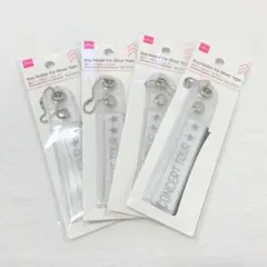 【新品・未使用】銀テープ用キーホルダー　4個セット　ダイソー　銀テのサムネイル
