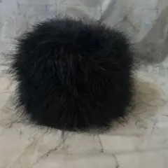 ブラックファー　帽子　Y2K ギャル