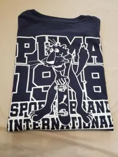 PUMA ネイビー グラフィックTシャツ　M