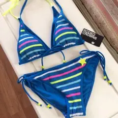 新品☆ロデオクラウンズ 水着 ビキニセット レディース blue M