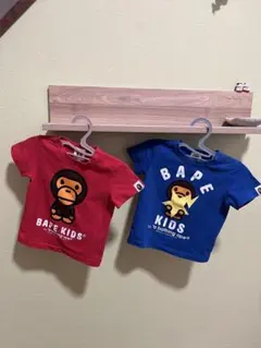 BAPE KIDS Tシャツ 80 赤 青 2枚セットのサムネイル