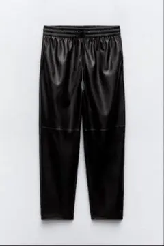 ZARA レザー風ジョガーパンツ