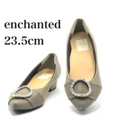 ✨セール✨ パンプス エンチャンテッド スエード 太ヒール グレー