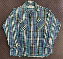 90s “FIVE BROTHER” ヘビーフランネルシャツ Lsize 好配色