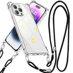 iPhone13Pro ケース クリア スマホケース肩掛け 星 スター 可愛い