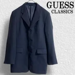 GUESS ゲス テーラード ジャケット 背抜き 46 メンズ 濃紺 ブレザーのサムネイル