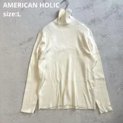 【AMERICAN HOLIC】長袖ハイネック ニット/セーター 【L】