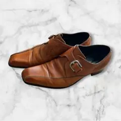 KATHARINE HAMNETT LONDON モンクストラップ25.5センチ KATHARINE HAMNETT 本革 モンクストラップシューズ 25.5 - メルカリ
