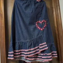 最終価格　ピンクハウスアメリカンチェリー刺繍スカ―ト ピンクハウスアメリカンチェリー刺繍スカ―ト - メルカリ