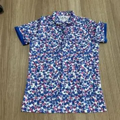 adidasゴルフ　花柄 ポロシャツ S
