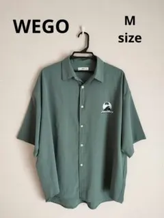 WEGO 半袖シャツ バックプリント グリーン Mのサムネイル