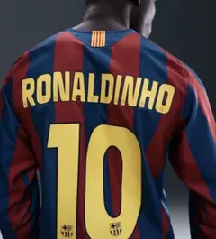 FCバルセロナ04/05アウェイユニフォームRONALDINHO 10 CL仕様 2005_06_barcelona_home_ronaldi