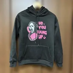 スクリームデザイン フード付きパーカー 黒　Lサイズ