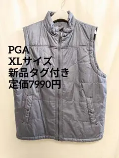 【XL/新品タグ付き】PGA グレー キルティングダウンベストのサムネイル