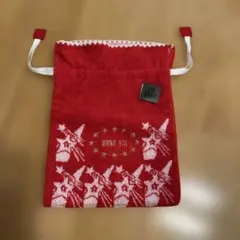クリスマス　ANNA SUI タオルポーチ　巾着　アナスイ