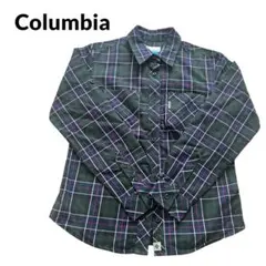 ★美品★Columbia チェック柄 長袖シャツ 袖ロールアップ 胸ポケット