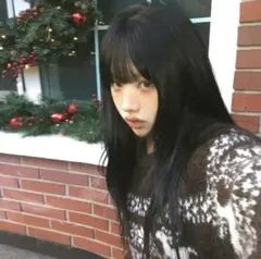 anyonemore ノルディック柄ニット　ブラウン