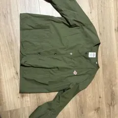 DANTON ノーカラージャケット 36 オリーブグリーン