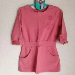 OLDNAVY 七分チュニックシャツ110◇ピンク　ワンピシャツ