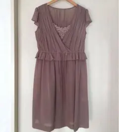 ティアラ Tiara ワンピース メルローズ　モカ　ペチコート付きのサムネイル
