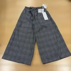 Paint Set チェック柄ワイドパンツ 110cm