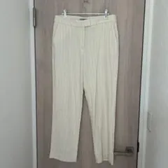 H&M アイボリー×ストライプパンツ　EUR40
