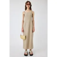 MOUSSY／マウジー リネンコットン マキシ キャミドレス ワンピース BEG