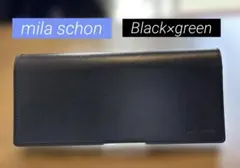 mila schon 黒×グリーン　長財布　未使用のサムネイル