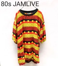 80s JAMLIVE オーバーサイズ 総柄 クレイジー レーヨンTシャツのサムネイル