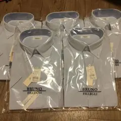 百貨店ブランド BRUNO FILLEGLI 高級ワイシャツ 半袖 M5枚セット