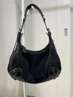 COACH ネオ エルゴ ワンショルダーバッグ ナイロン レザー 黒 york 