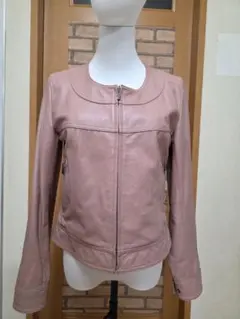 ピンクライダースジャケット　　シープスキン