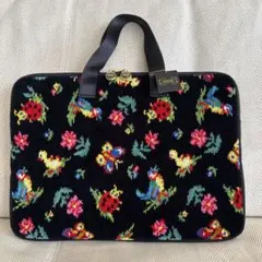 美品FEILER ハイジ　タブレットPCケース　花柄　トートバッグ 黒
