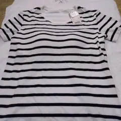 UNIQLO ブラトップ ボーダー 半袖 Tシャツ Lサイズのサムネイル