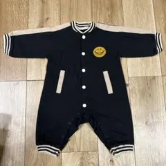BREEZE カバーオールスマイル刺繍 ロンパース　キッズ服　ベビー服　つなぎ