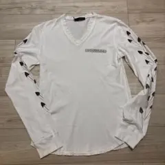 DSQUARED2 長袖Tシャツ 羽柄 ホワイト　 M 古着のサムネイル