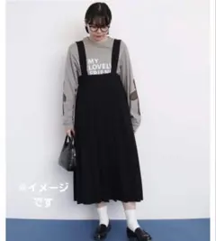 【I am I in fact...】プリーツスカート 黒のサムネイル