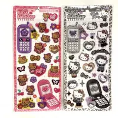 平成はっぴーフォン　日焼けキティ　ギャルキティ 2枚セット