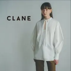 CLANE クラネ ダブルフェイス ボウタイシャツ立体的な袖 キレイめ サイズ1のサムネイル