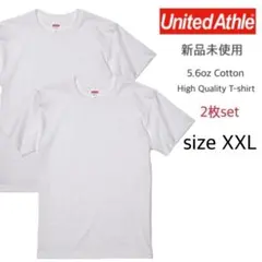 【ユナイテッドアスレ】新品 5.6oz 無地 半袖Tシャツ 白 2枚 XXL