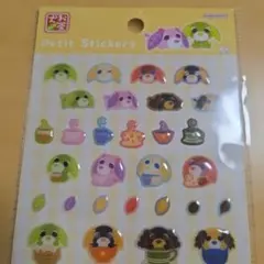 お茶犬 プチステッカー プチシール みんな