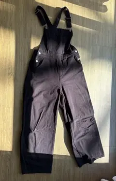 黒 サロペット ワイドレッグ